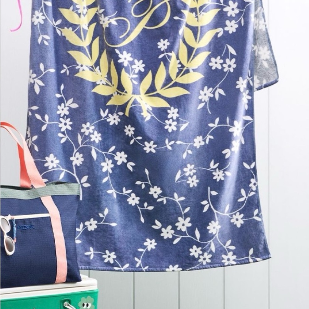 Floral Blue and Yellow Towel pink Victoria Secret